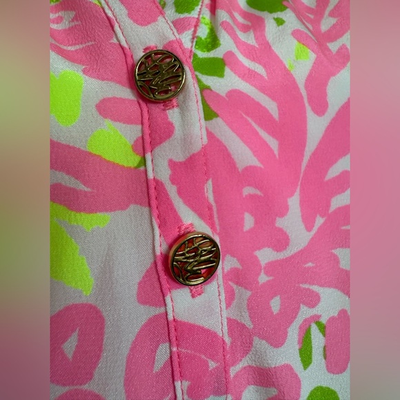 Lilly Pulitzer Silk Pineapple Print Top NWT - Picture 7 of 8